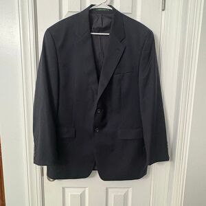 Lauren Ralph Lauren Men’s Black Blazer 42R Made in Canada 2-Button Wool Blend